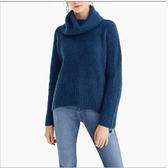 J crew Point Sur blue turtleneck sweater - Picture 1 of 7